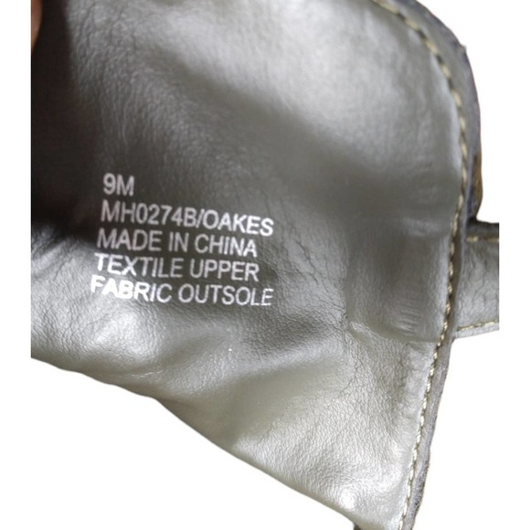 MIA Pat Perforated Heel Sandal Olive Size 9 - Picture 7 of 8